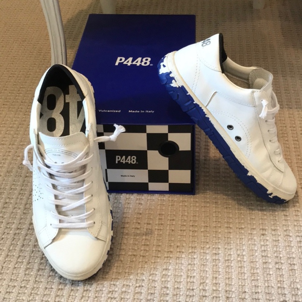 P448 C.L.S White with Blue Bottom